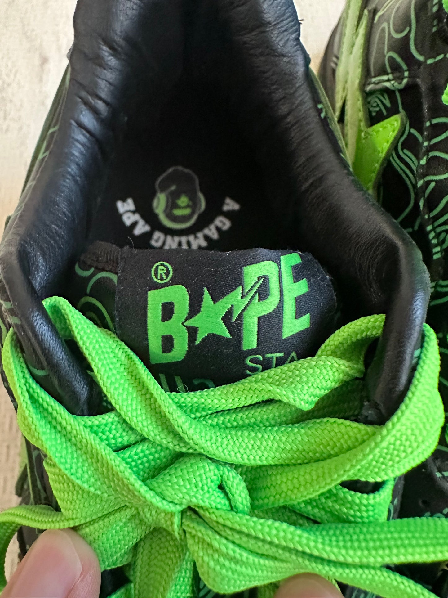 A BATHING APE x RAZER BAPESTA Graphic Print Sneaker US