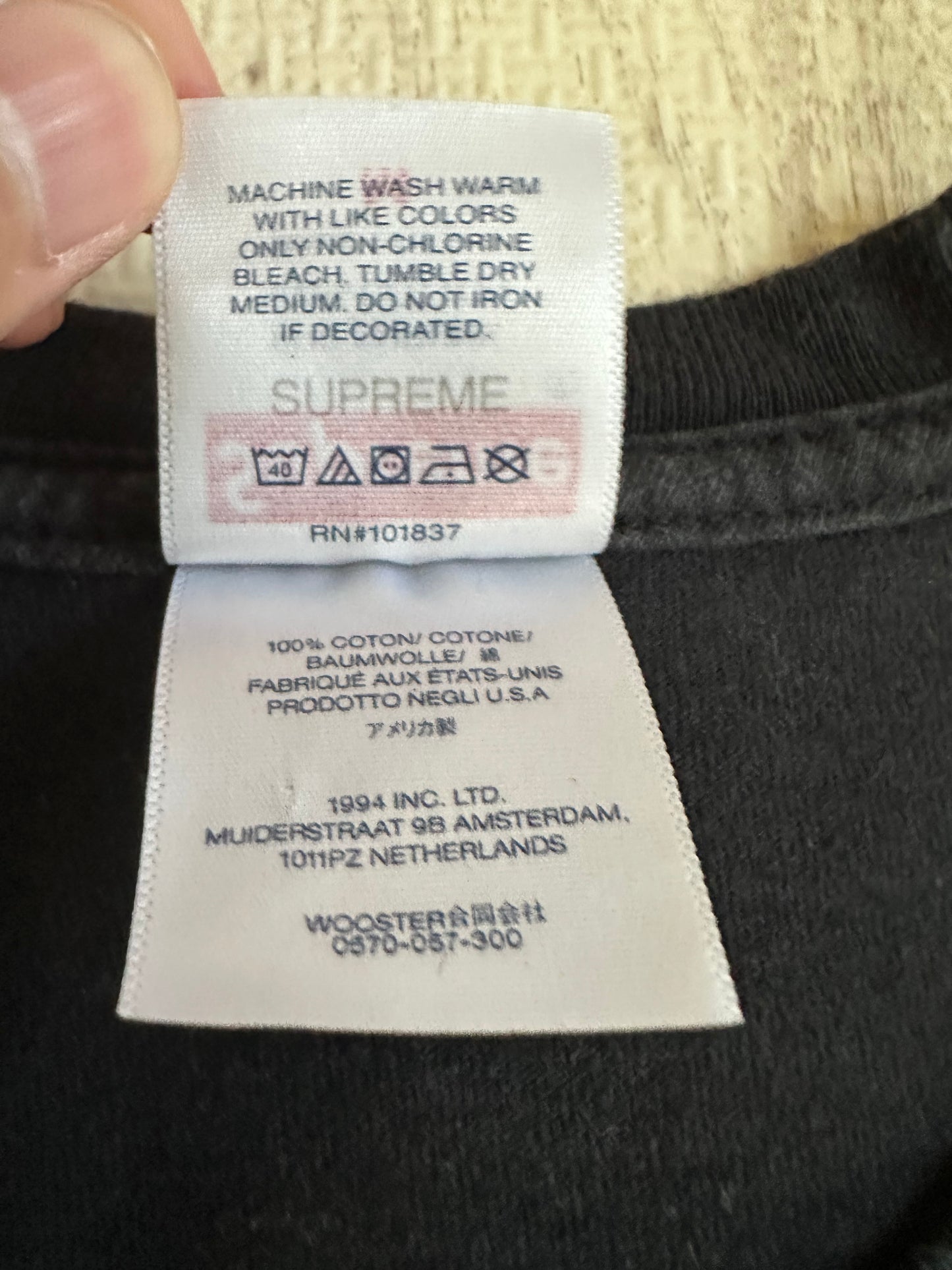 Supreme - Supreme Arabic Tee Black Size M