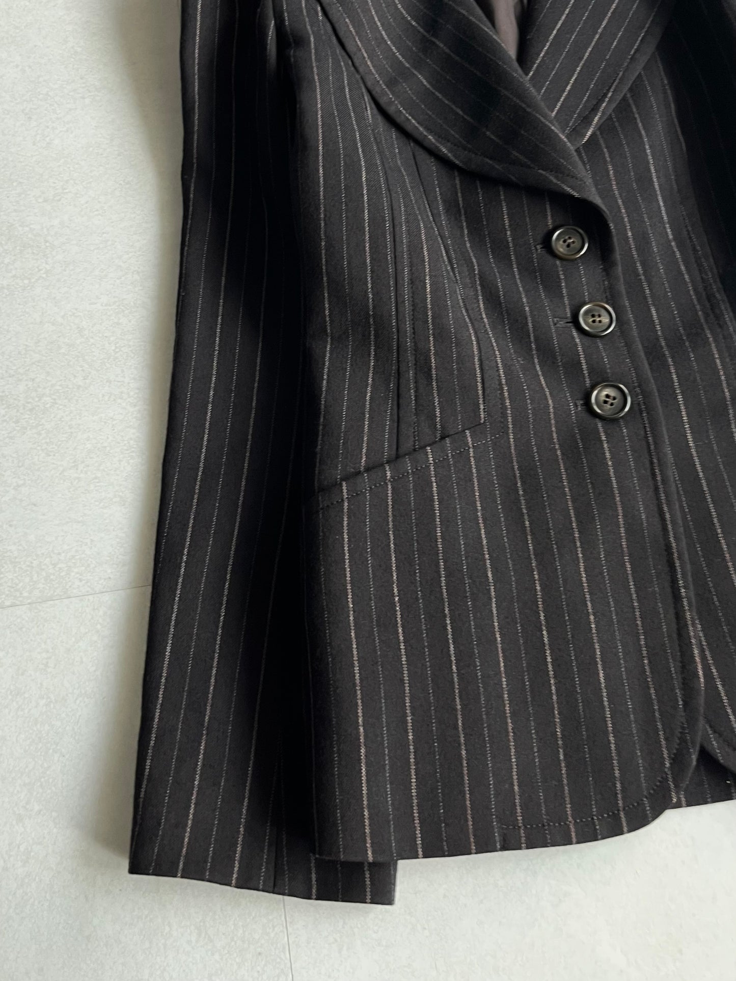 Katharine Hamnett London Black Stripe Jacket Size M