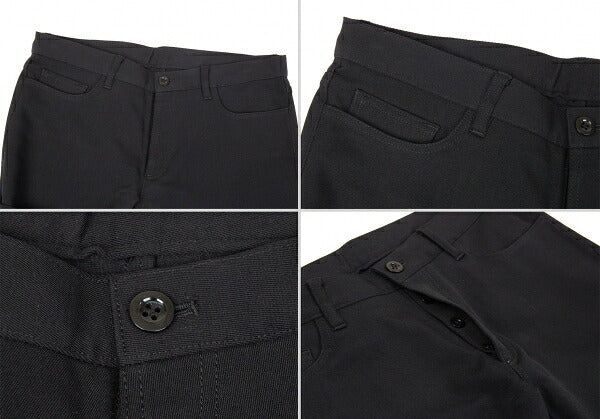 Yohji Yamamoto POUR HOMME FW04 Black Rib Wool Pants Size 3