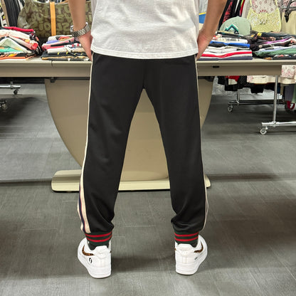 GUCCI Logo Tape Web Stripe Track Pants Sweatpants Size XS