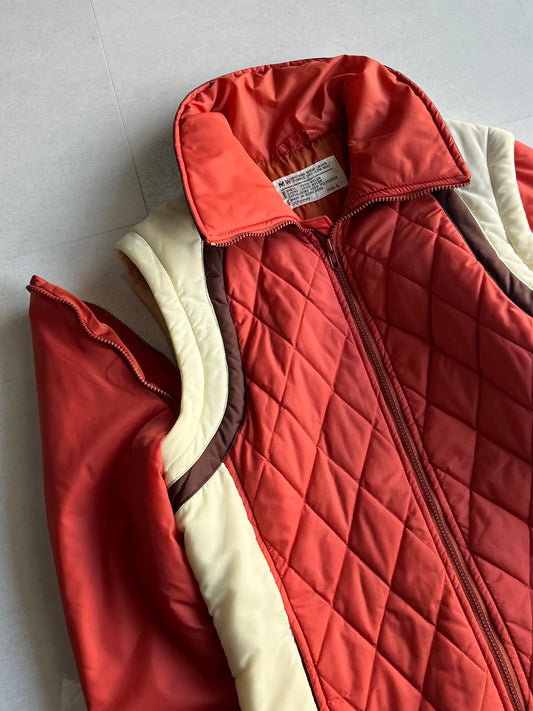 JCPenney Vintage Gimmick Zip Nylon Jacket Multi Size L