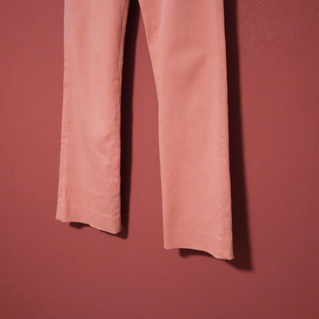 Issey Miyake Pink Straight Cotton Stretch Chinos Size 2