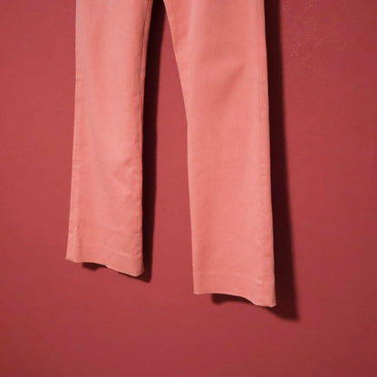 Issey Miyake Pink Straight Cotton Stretch Chinos Size 2