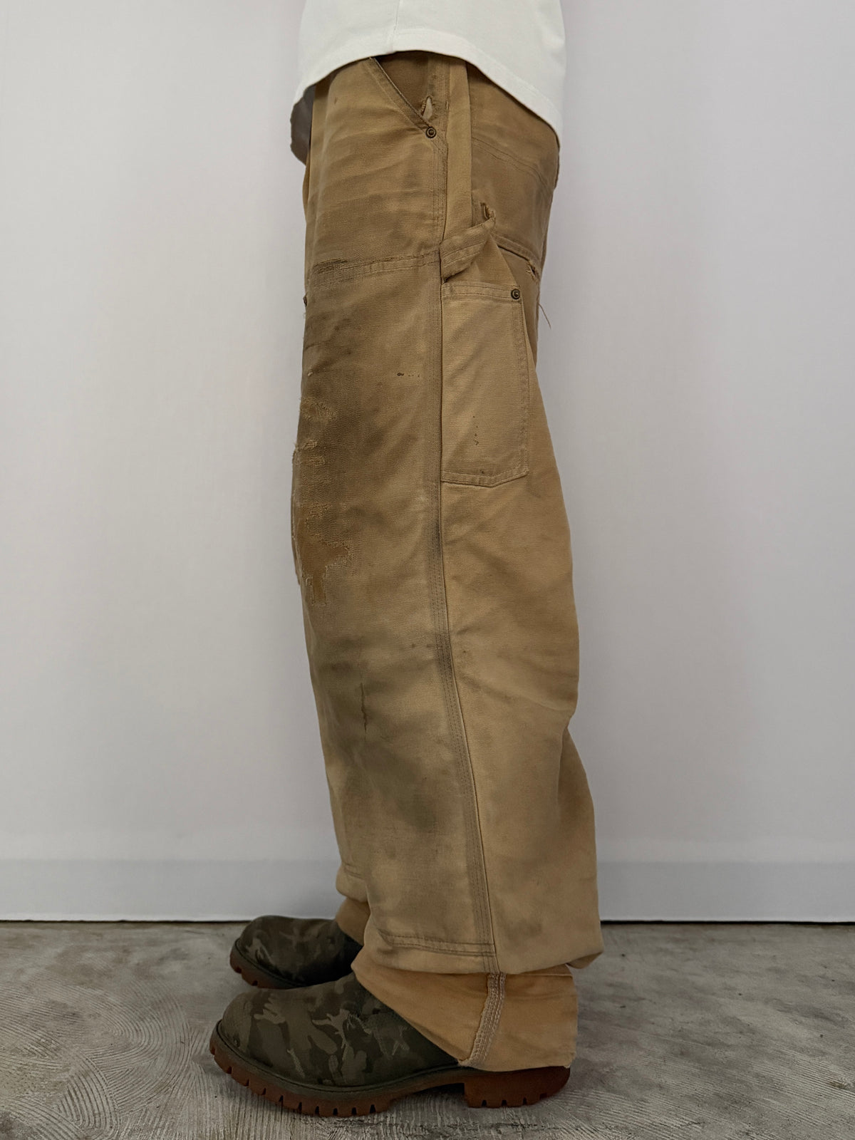 Carhartt Beige Damaged Work Pants