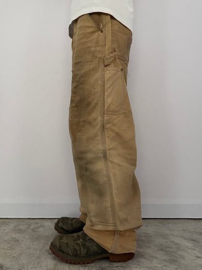 Carhartt Beige Damaged Work Pants