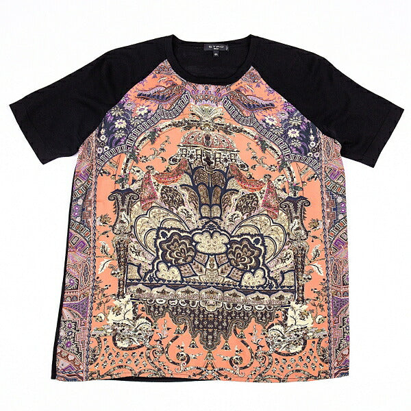 ETRO Silk Paisley Patchwork Knit Sweater Size 44