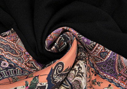 ETRO Silk Paisley Patchwork Knit Sweater Size 44