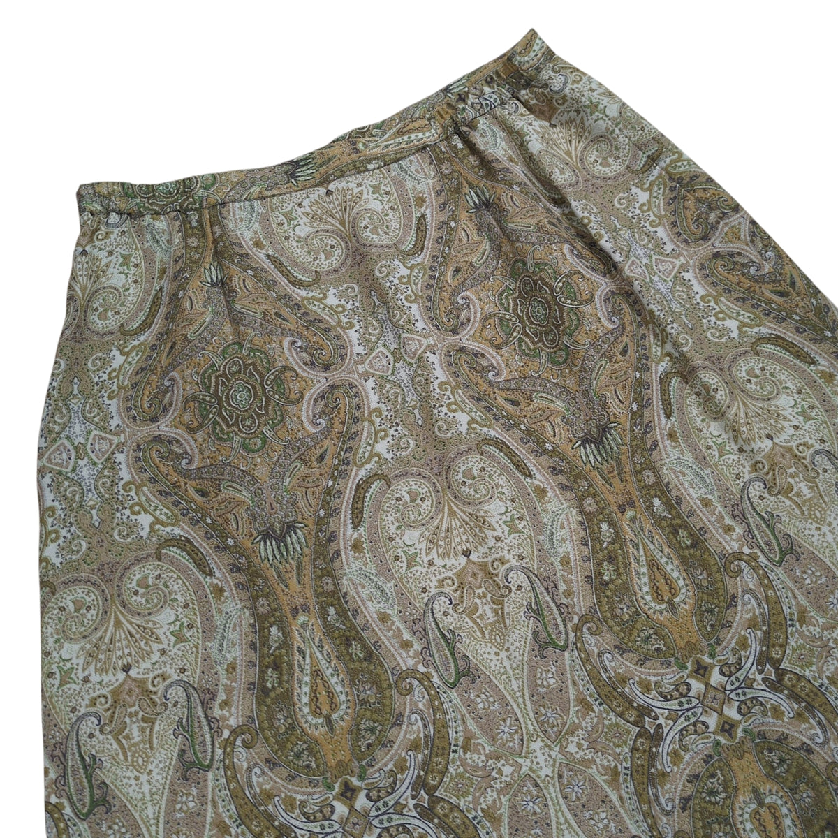 BURBERRY LONDON Paisley Linen Blend S/S Shirt Green Size 13