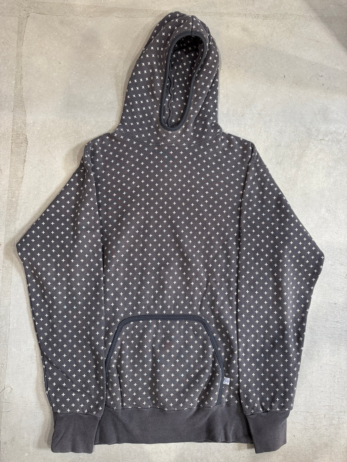 GOODENOUGH Cross-Dot Sweatshirt Ventilation Hoodie Size XL