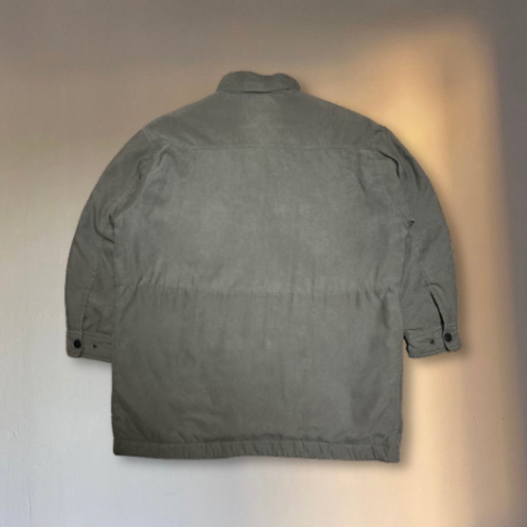 Christian Dior Khaki Military Quilted Hooded Coat