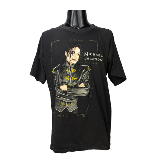 Michael Jackson DANGEROUS 90s Vintage T-Shirt Black Size XL