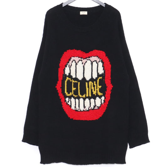 Celine 21SS The Dancing Kid Loose Crew Knit Black Size S