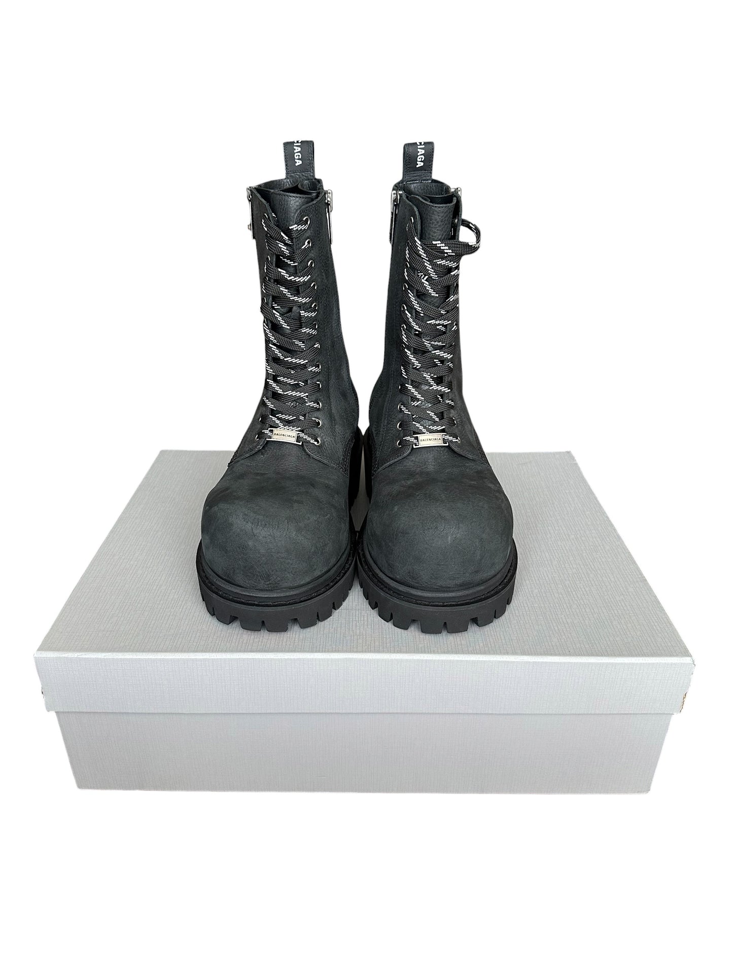 Balenciaga 24 Winter Jumbo Lace Stomper Boots Size EU 39