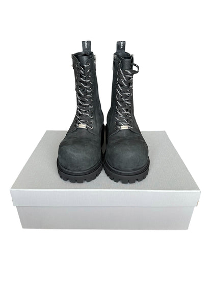 Balenciaga 24 Winter Jumbo Lace Stomper Boots Size EU 39