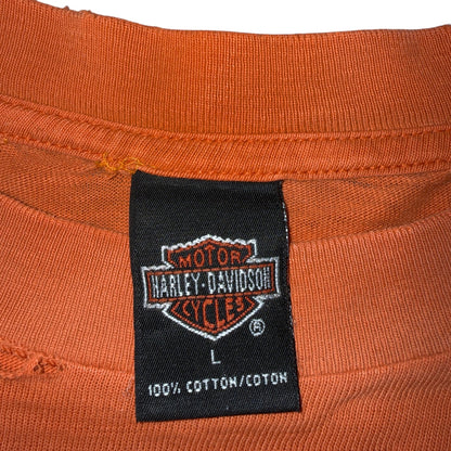 HARLEY DAVIDSON Vintage Cox's Flames Dealer T-Shirt Size L