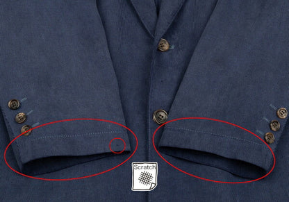Papas Cupro Pique Arrow Pocket Jacket Navy Size 46M