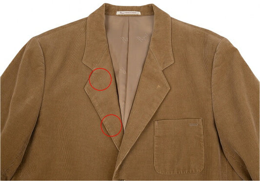 Papas Corduroy Patch Pocket Jacket Brown Size S