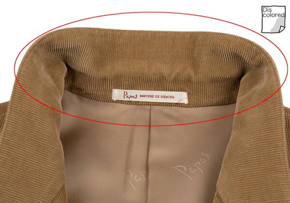 Papas Corduroy Patch Pocket Jacket Brown Size S