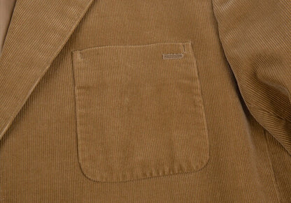 Papas Corduroy Patch Pocket Jacket Brown Size S