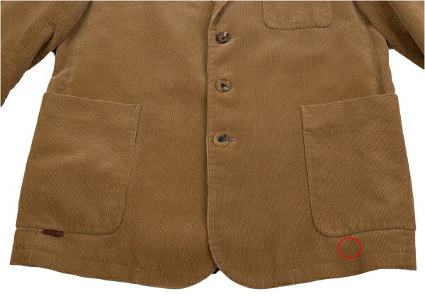Papas Corduroy Patch Pocket Jacket Brown Size S