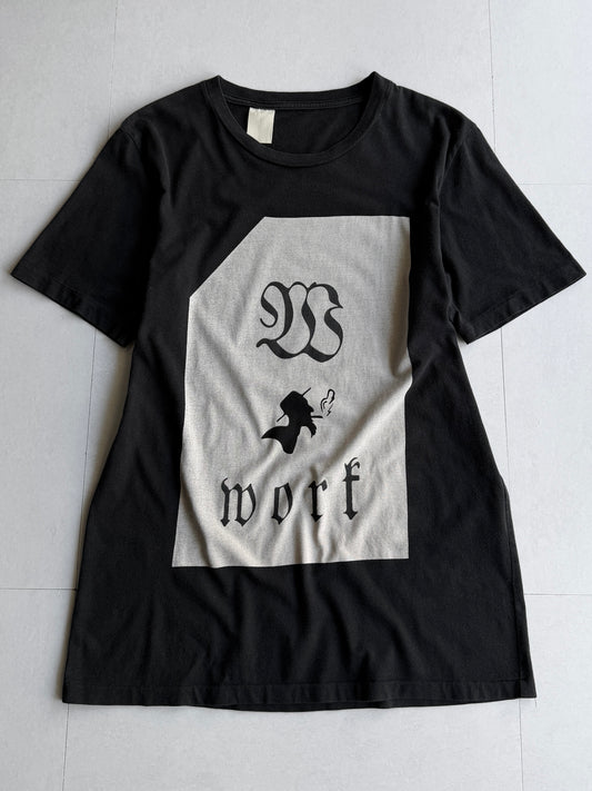 N.HOOLYWOOD Black Veil Wolf Graphic T-Shirt Size 36