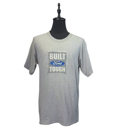 Ford Built Ford Tough Slogan Corporate T-Shirt Gray Size L
