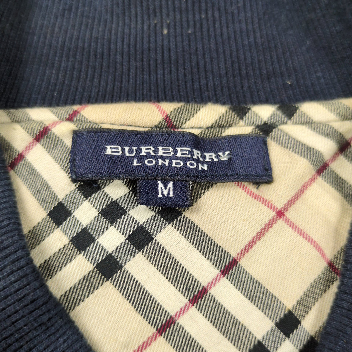 BURBERRY LONDON Horse Embroidered Check Bomber Jacket Size M