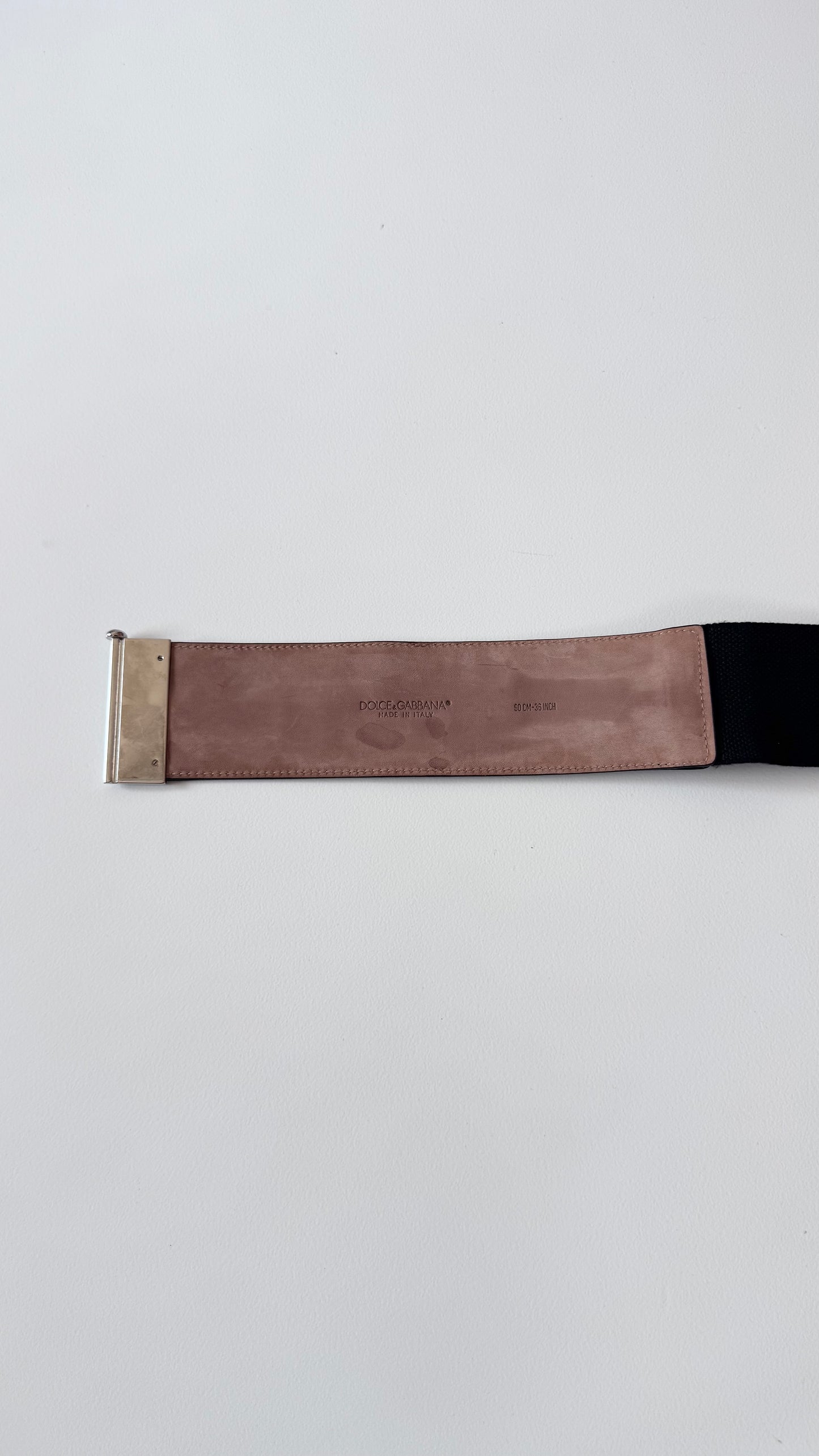Dolce & Gabbana Black Patent Leather Belt