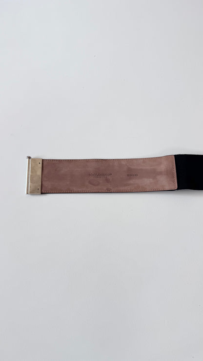 Dolce & Gabbana Black Patent Leather Belt