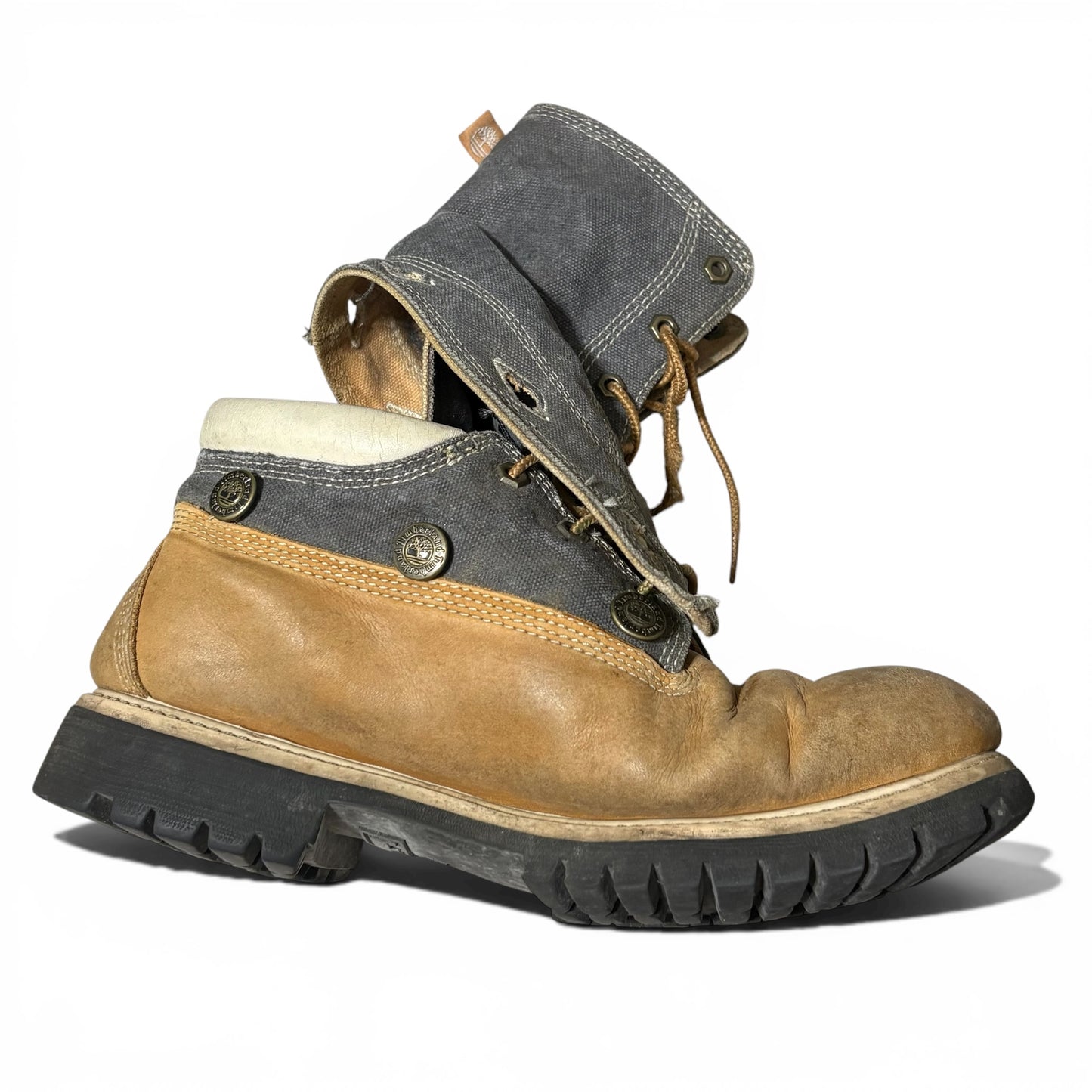 Timberland 3way Detachable Gray Cotton Boots Size 9
