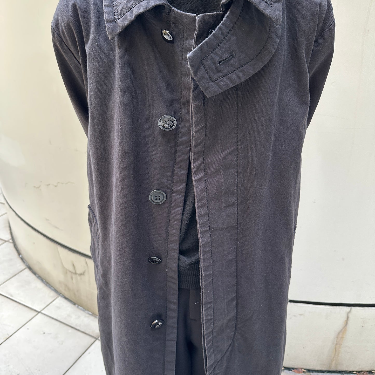 sacai 22AW Black Multi-Button Bal Collar Coat Size 4