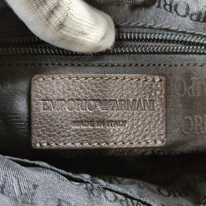 EMPORIO ARMANI Brown Leather Shoulder Bag