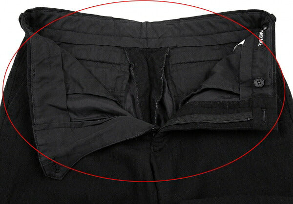 ISSEY MIYAKE MEN 10SS Wool Nylon Pants Black Size 1