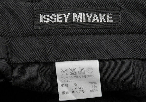 ISSEY MIYAKE MEN 10SS Wool Nylon Pants Black Size 1