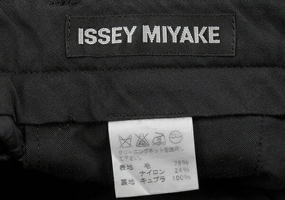 ISSEY MIYAKE MEN 10SS Wool Nylon Pants Black Size 1