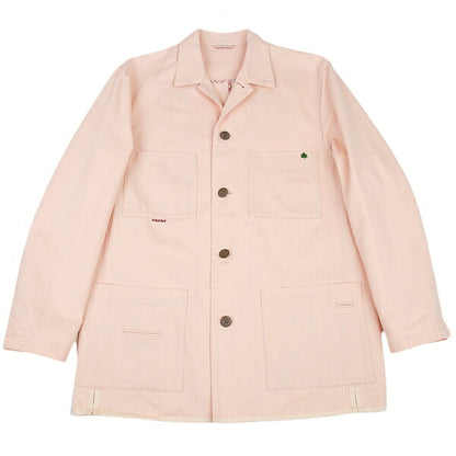 Papas Cotton Herringbone Stripe Safari Jacket Pink Size 50L
