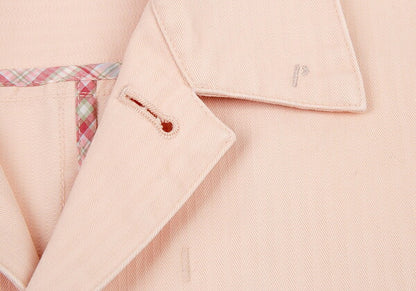 Papas Cotton Herringbone Stripe Safari Jacket Pink Size 50L