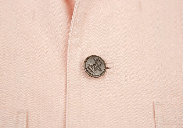 Papas Cotton Herringbone Stripe Safari Jacket Pink Size 50L