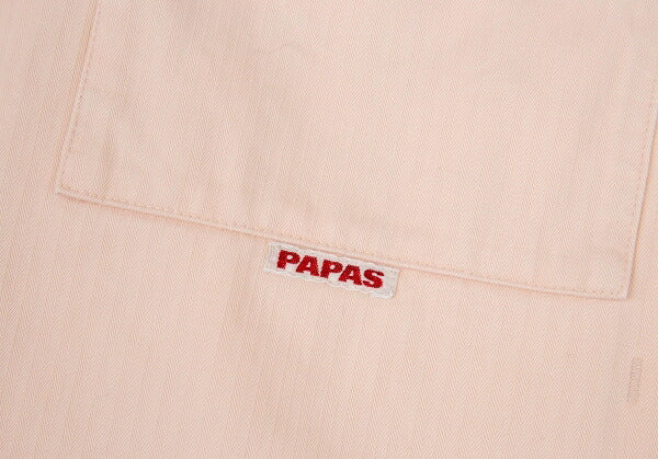 Papas Cotton Herringbone Stripe Safari Jacket Pink Size 50L