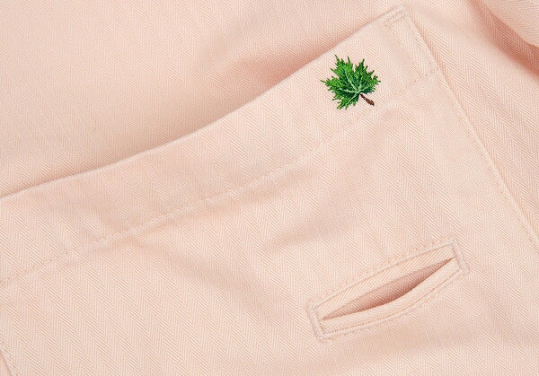 Papas Cotton Herringbone Stripe Safari Jacket Pink Size 50L
