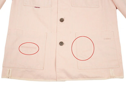 Papas Cotton Herringbone Stripe Safari Jacket Pink Size 50L