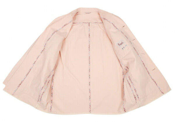 Papas Cotton Herringbone Stripe Safari Jacket Pink Size 50L