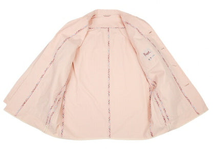 Papas Cotton Herringbone Stripe Safari Jacket Pink Size 50L