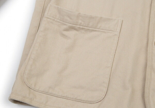 Papas Lined Check Cotton Stand Collar Jacket Beige Size 50L
