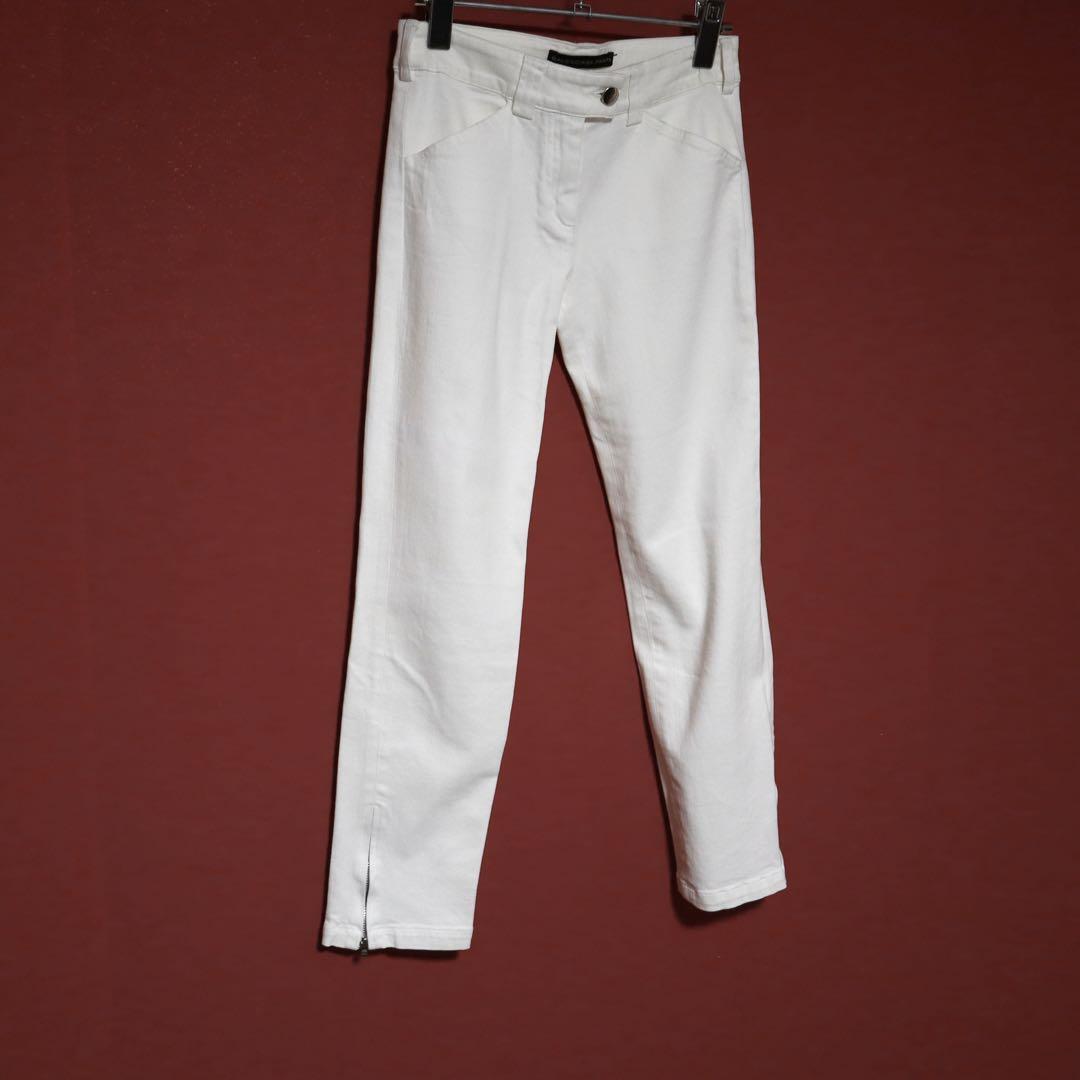 Balenciaga Vintage Hem Zip White Denim Size 34