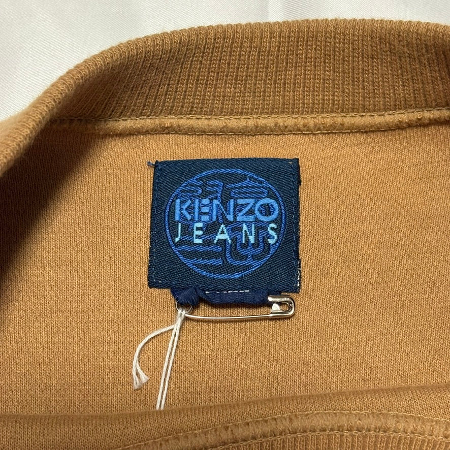 KENZO JEANS Yellow Embroidered Cotton Sweatshirt Free Size