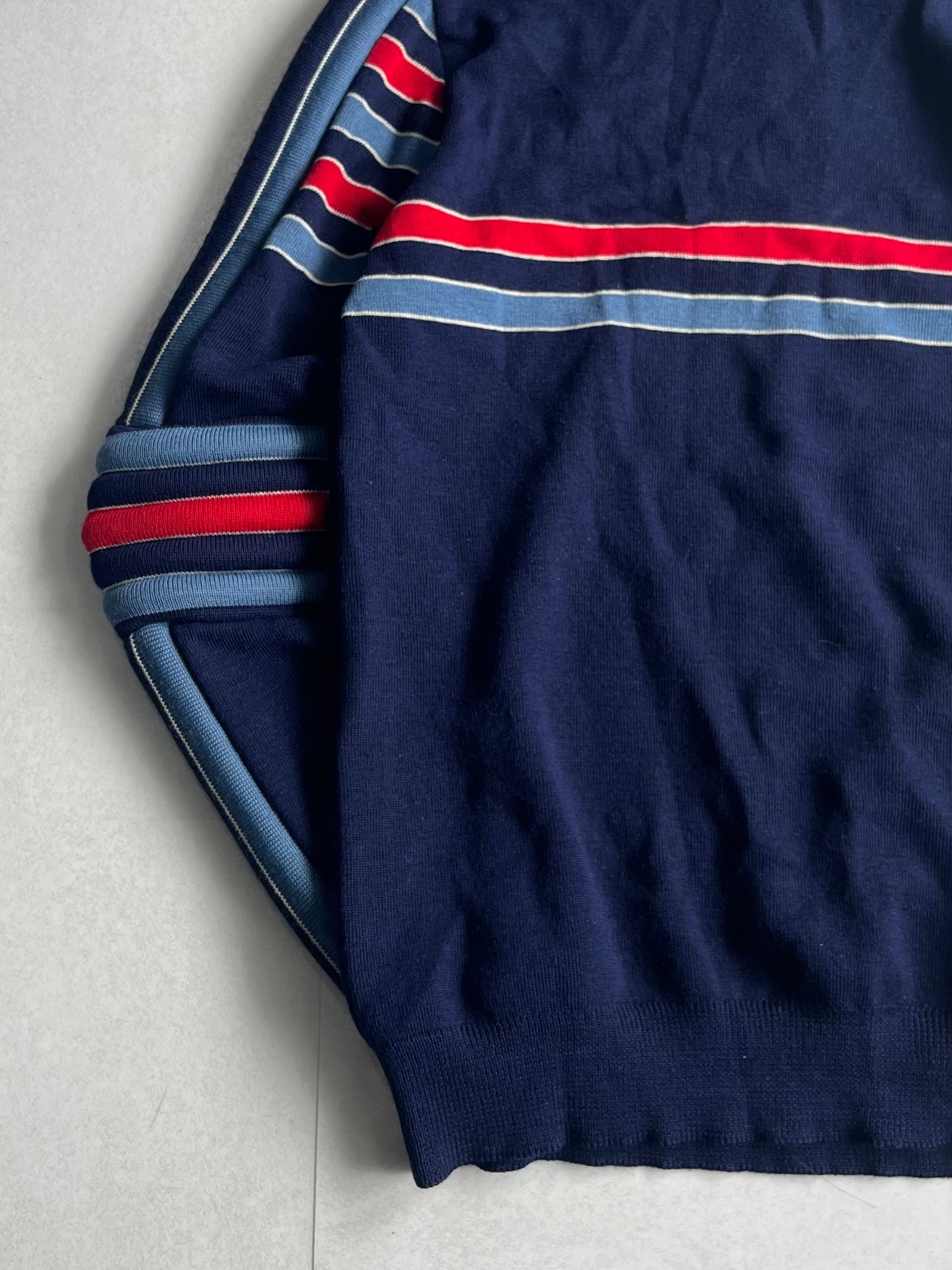 Vintage Blue Irregular Knit Sweater Size L
