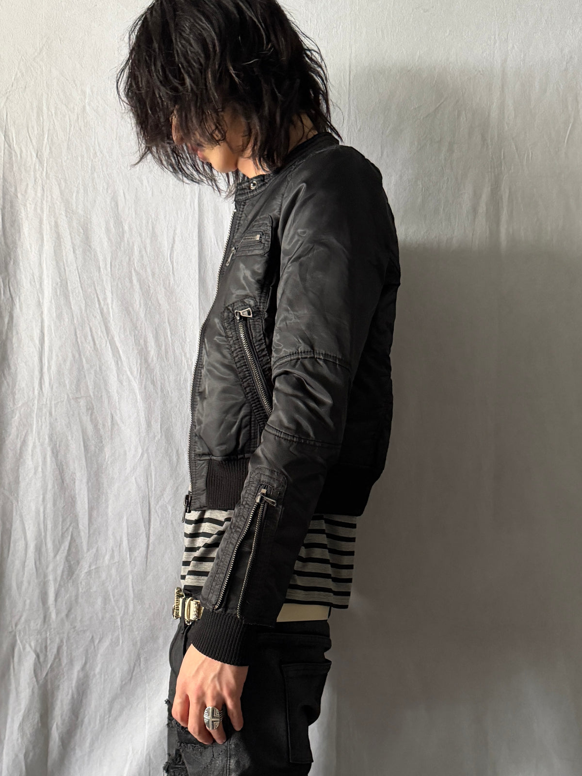 goa Nylon Short Flight Jacket Size FREE