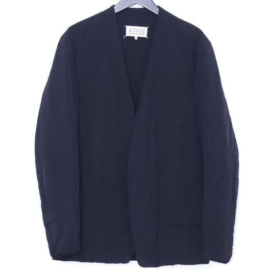 MAISON MARGIELA 20AW Nylon Collarless Jacket Navy Size 48